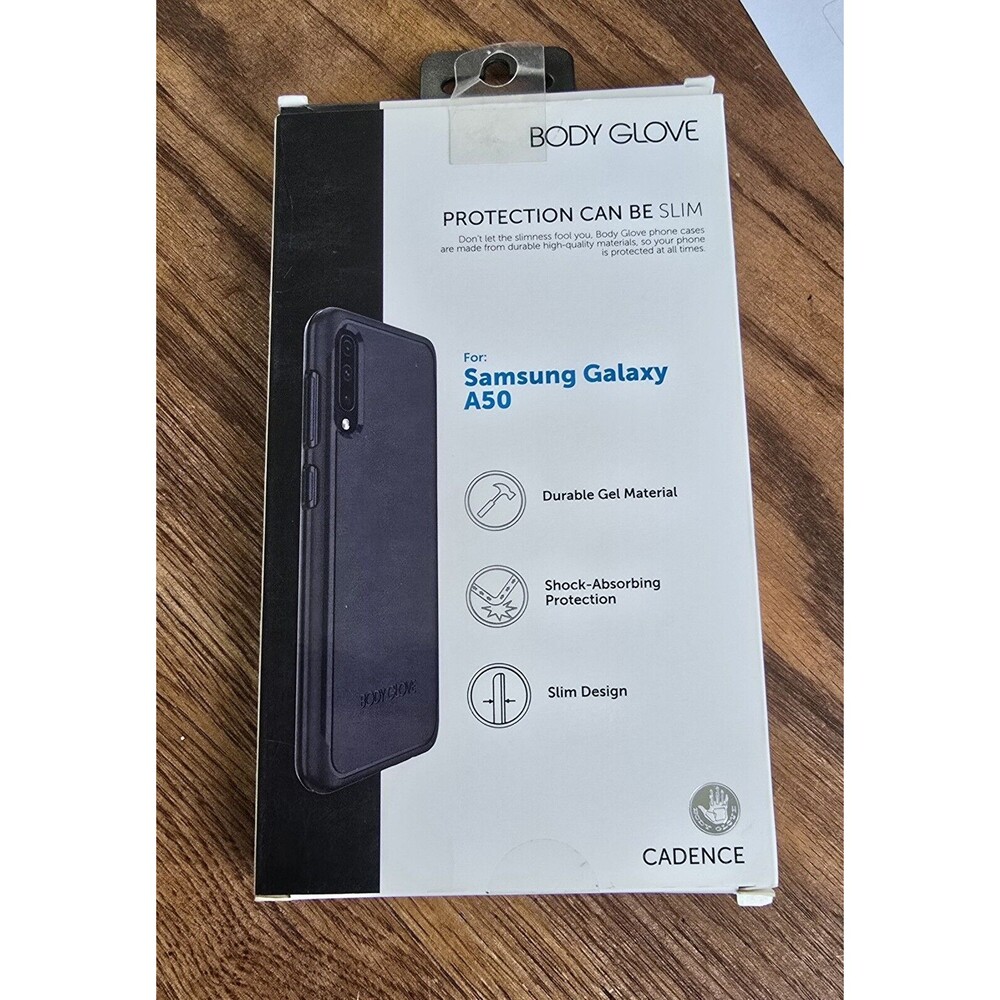 Samsung Galaxy A50 \ BODY GLOVE by FELLOWES \ Gel Phone Case, Black, Slim, NEW - Picture 2 of 7